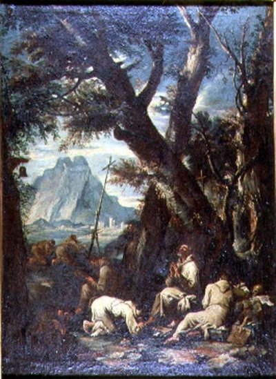 Campo con Ermitaños, c.1700-10 de Antonio Francesco Peruzzini