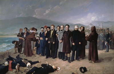 La ejecución de Torrijos y sus compañeros en la playa de Málaga de Antonio Gisbert