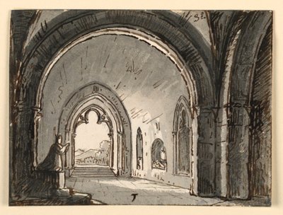 Interior de la Iglesia Cerca de Faenza de Antonio Giuseppe Basoli