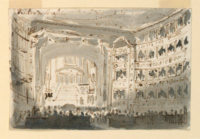 Interior del Teatro en Brescia de Antonio Giuseppe Basoli
