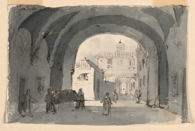 Diseño de escenario, Hospital en Brescia de Antonio Giuseppe Basoli