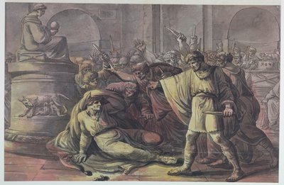 La muerte de Julio César de Antonio Giuseppe Basoli