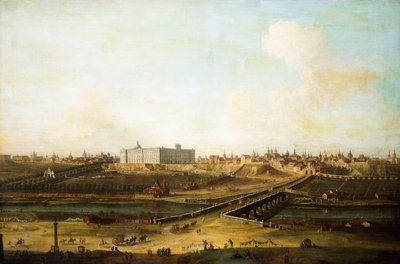 Madrid y el Palacio Real desde la Ribera Oeste del Manzanares, 1752-53 de Antonio Joli