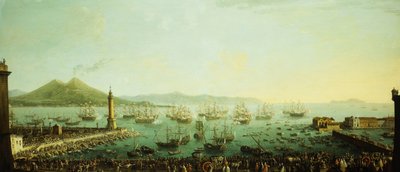 El embarque del rey Carlos III desde Nápoles de Antonio Joli