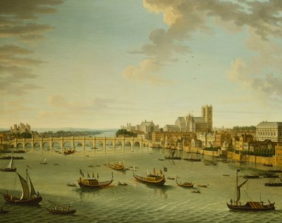 El Támesis desde la terraza de Somerset House mirando hacia Westminster de Antonio Joli