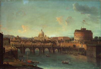 El Tíber, Roma, mirando hacia el Castel Sant