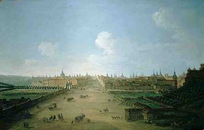 Vista de la calle de Atocha, Madrid (óleo sobre lienzo) de Antonio Joli