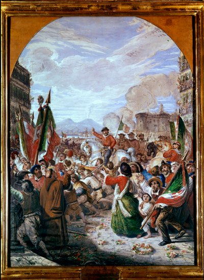 La entrada de Giuseppe Garibaldi en Nápoles el 7 de octubre de Antonio Licata