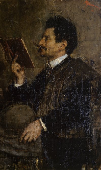 Retrato del crítico Saverio Kambo de Antonio Mancini