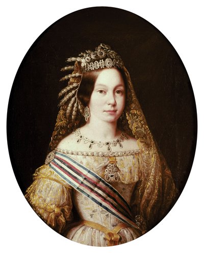 Retrato de Isabel II Reina de España (Isabel de Borbón) de Antonio María Esquivel y Suárez de Urbina