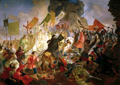 El asedio de Pskov por Esteban Báthory en 1581 de Antonio Molinari