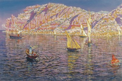 Vista de la Bahía de Palma de Mallorca - Muñoz Degrain, Antonio (1840-1924) - c. 1905 - Óleo sobre lienzo - 89x133,5 - Museo Carmen Thyssen, Málaga de Antonio Munoz Degrain