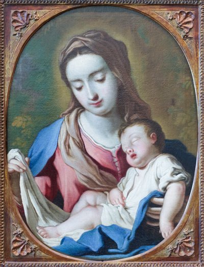 Virgen con el Niño, principios del siglo XVIII (óleo sobre lienzo) de Antonio Paglia