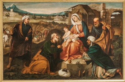 Adoración de los Reyes Magos (óleo sobre lienzo) de Antonio Palma