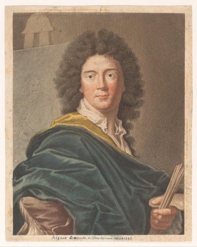 Retrato del artista Hyacinthe Rigaud Retratos de artistas (título de la serie) de Antonio Pazzi