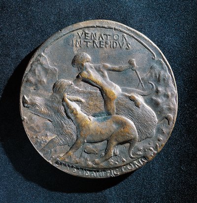 Medalla de bronce de Alfonso V de Aragón (1394-1458) de Antonio Pisanello