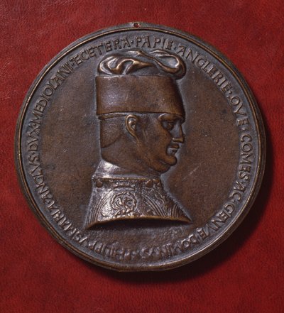 Medalla de bronce de Filippo Maria Visconti (1392-1447), reverso, diseñada en 1441 por Antonio di Puccio Pisano, conocido como Pisanello de Antonio Pisanello
