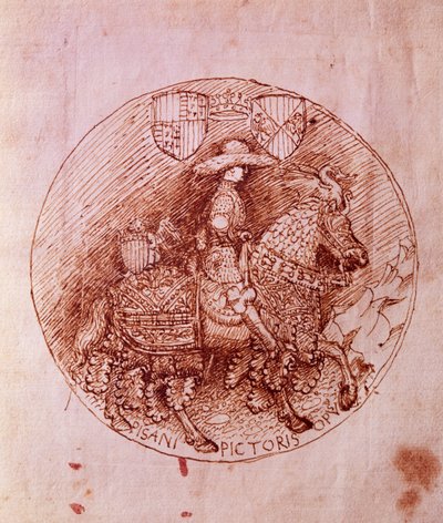 Diseño de la medalla de Alfonso de Aragón, por Antonio Pisanello de Antonio Pisanello