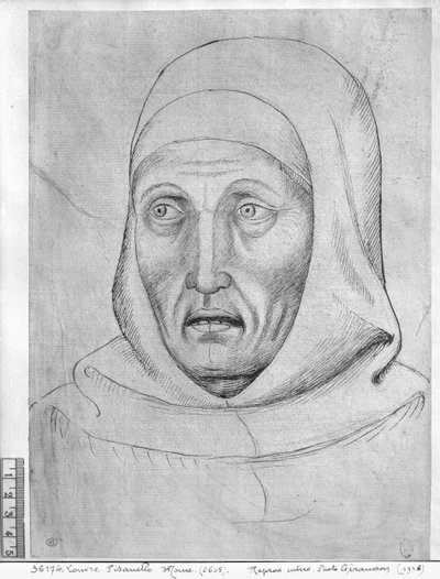 Cabeza de un monje, del Álbum Vallardi de Antonio Pisanello