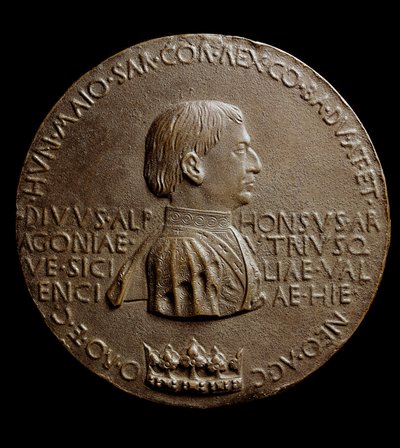 Medalla de Alfonso V de Aragón (Alfonso el Magnánimo o el Grande) de Antonio Pisanello