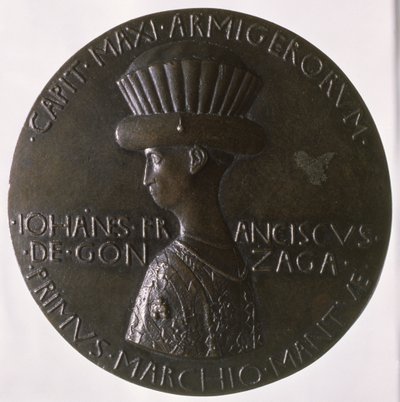 Medalla de retrato que representa a Gianfrancesco Gonzaga (13945-1444) 1446-8 (bronce) de Antonio Pisanello