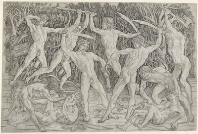 Batalla de hombres desnudos de Antonio Pollaiuolo