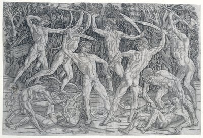Batalla de los desnudos
La batalla de los hombres desnudos
Los espadachines de Antonio Pollaiuolo
