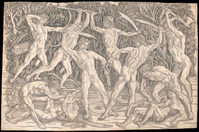 Batalla de los desnudos por Antonio del Pollaiolo, c.1470-90 de Antonio Pollaiuolo