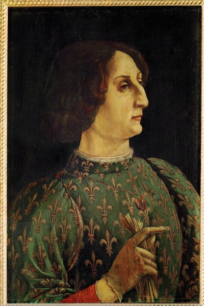 Galeazzo Maria Sforza (temple sobre madera) de Antonio Pollaiuolo