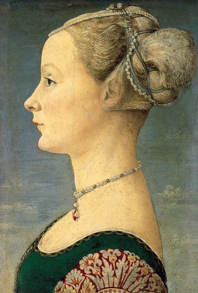 Retrato de joven mujer de Antonio Pollaiuolo