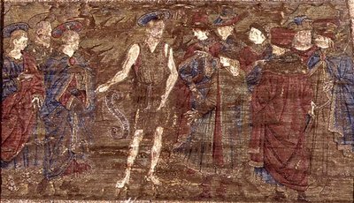 San Juan Bautista señalando a Cristo a la multitud (tapiz) de Antonio Pollaiuolo