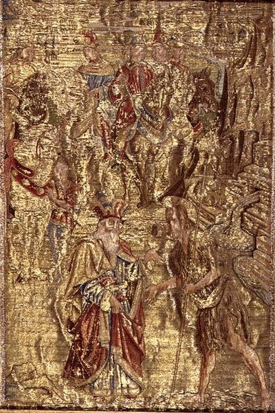 El encuentro entre San Juan Bautista y el sumo sacerdote (tapiz) de Antonio Pollaiuolo