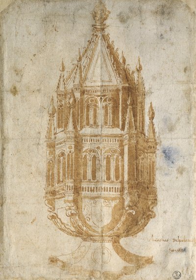 Incensario, dibujo de Antonio Pollaiuolo