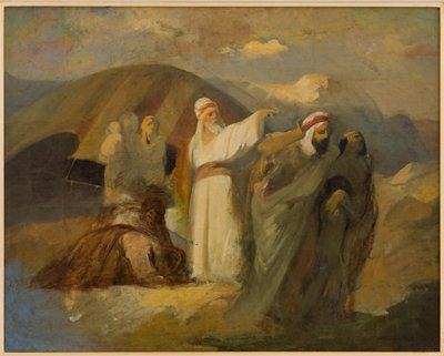 Escena bíblica (óleo sobre lienzo) de Antonio Simonazzi