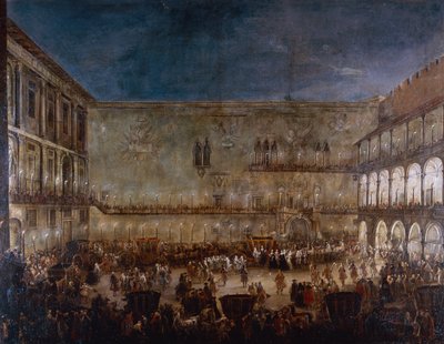 Llegada de la princesa Amalia de Sajonia a Padua, por Antonio Stom (hacia 1688-1734) de Antonio Stom