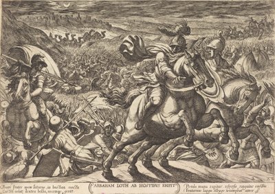 Abraham hace huir a los enemigos que retienen a su sobrino de Antonio Tempesta