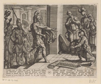 Cerialis perdona a los soldados romanos que ayudaron a Julius Civilis Las guerras de Batavia contra los romanos (título de la serie) Batavorum cum Romanis Bellum (título de la serie) de Antonio Tempesta