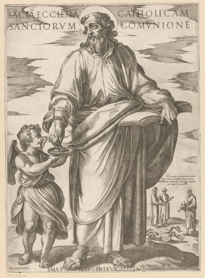 de San Mateo Santa Iglesia Católica en la Comunión de los Santos (título sobre el objeto) Cristo, María en de apóstol (título de la serie) de Antonio Tempesta