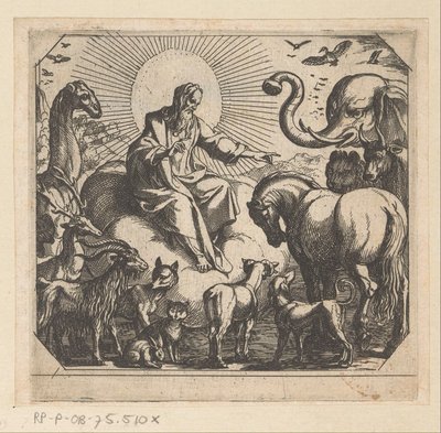 Dios crea los animales en la tierra. La criatura de Antonio Tempesta