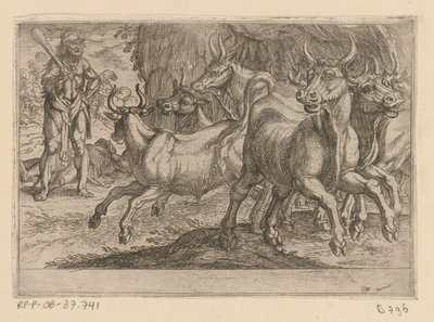 Hércules y el ganado de Gerión Los doce trabajos de Hércules (título de la serie) de Antonio Tempesta