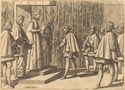Príncipe Italiano ante Margarita de Austria de Antonio Tempesta
