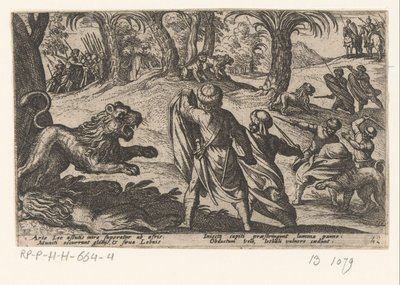 Jacht op leeuwen Diverse jacht- en strijdscènes (título de la serie) Caza de bestias, pájaros y peces Batallas de bestias: y bestias mutuas (título de la serie) de Antonio Tempesta