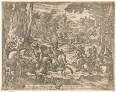 caza de leones de Antonio Tempesta
