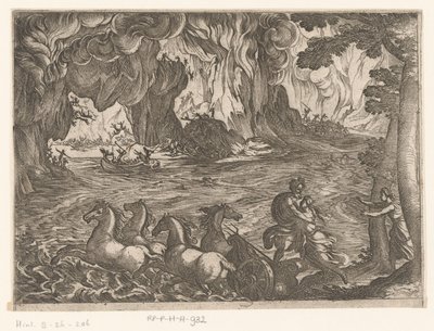 Paisaje con el robo de Proserpina Paisajes con escenas mitológicas (título de serie) de Antonio Tempesta