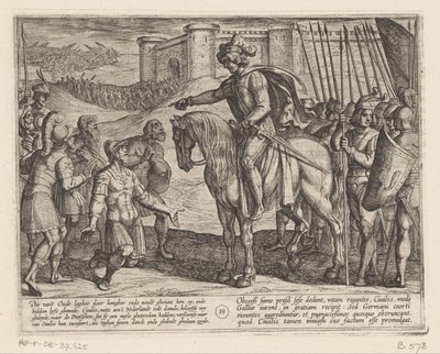Los hombres de la fortaleza se rinden a Julius Civilis Las guerras de Batavia contra los romanos (título de la serie) Batavorum cum Romanis Bellum (título de la serie) de Antonio Tempesta