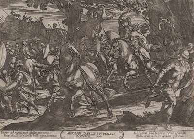 Placa 19: Jacob Matando a Absalón, de Las Batallas del Antiguo Testamento de Antonio Tempesta