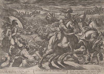 Placa 2: Abraham liberando a su sobrino Lot, de 