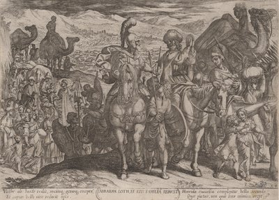 Placa 3: Abraham llevando a Lot y su familia a su propia tierra, de 
