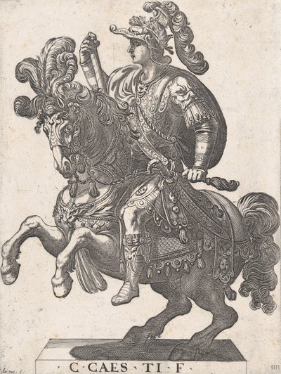 Placa 4: Emperador Cayo a caballo, de 