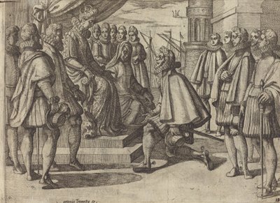 Duque Español ante Margarita de Austria [verso] de Antonio Tempesta